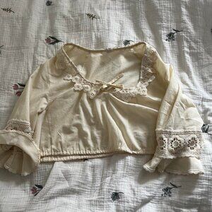 Vintage women's cream top